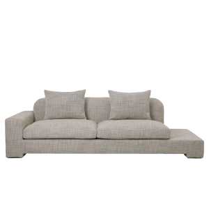 Broste Copenhagen - Bay 2-Sitzer Sofa, Ablage links, beige melange