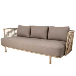 Cane-line - Sense Outdoor Sofa, 3-Sitzer, natur / taupe