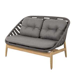 Cane-line - Strington Outdoor Sofa, 2-Sitzer, Teak / dark grey