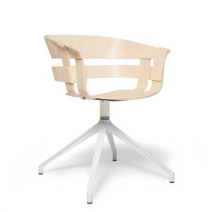 Design House Stockholm Wick Chair Bürostuhl Esche-weiße Metallbeine