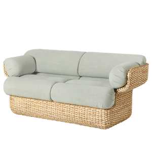 Gubi - Basket Lounge Sofa, 2-Sitzer, grau (Drive Glamour Group (1115 Standard))