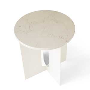 MENU Androgyne Tischplatte für Beistelltisch elfenbein weiß