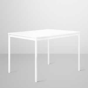 Muuto - Base Table 190 x 85 cm, weiß / Sperrholzkante