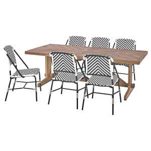 NORRMANSÖ / VASSHOLMEN Tisch+6 Stühle/außen