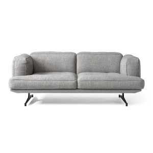 &Tradition - Inland Sofa AV22, 2-Sitzer, Gestell schwarz / grau (Hallingdal 130)