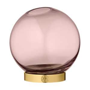 AYTM Globe Vase klein rosa-Messing
