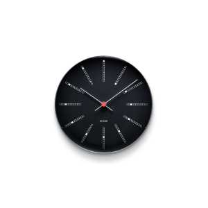 Arne Jacobsen Clocks AJ Bankers Uhr schwarz Ø 21cm