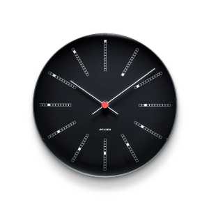 Arne Jacobsen Clocks AJ Bankers Uhr schwarz Ø 29cm