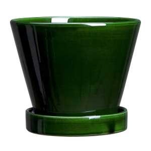Bergs Potter Julie Blumentopf glasiert Ø15cm Green emerald