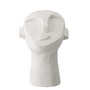 Bloomingville - Kopf Skulptur abstrakt H 22 cm, Beton weiß