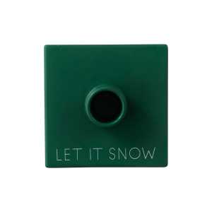 Design Letters - Tell your Christmas Story Kerzenhalter, Let it Snow / grasgrün