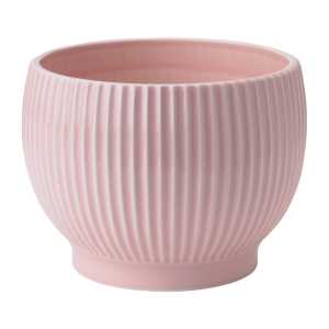 Knabstrup Keramik Knabstrup Blumentopf gerippt Ø16,5cm Rosa