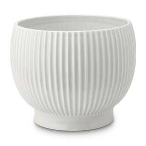 Knabstrup Keramik Knabstrup Blumentopf gerippt Ø16,5cm weiß
