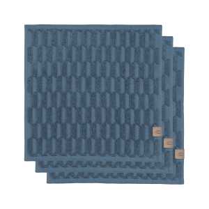 Mette Ditmer Geo Handtuch 30 x 30cm 3er Pack Slate blue