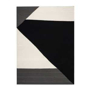 NJRD Stripes blocks Kelim Teppich schwarz 170 x 240cm