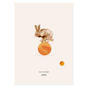 Paper Collective Rocky the Rabbit Poster 50 x 70cm