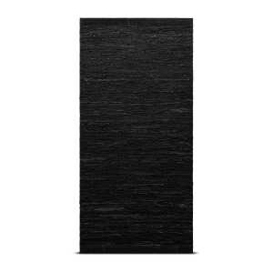 Rug Solid Leather Teppich 60 x 90cm black (schwarz)