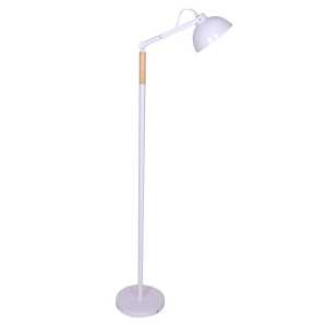 Stehlampe Weiß im Skandi Design Schirm verstellbar