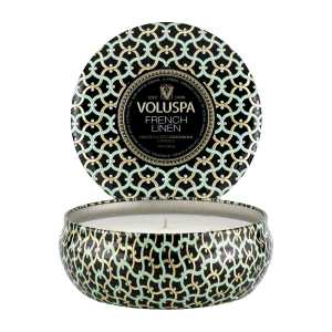Voluspa Maison Noir 3-wick Tin Duftkerze 40 Stunden French Linen