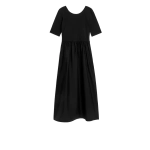 Arket Jersey-Popeline-Kleid Schwarz, Alltagskleider in Größe XS. Farbe: Black