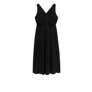 Arket Kleid mit überkreuzten Trägern Schwarz, Alltagskleider in Größe M. Farbe: Black
