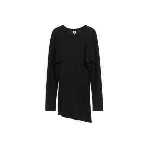 Arket Shirt aus Lyocell Schwarz, Tops in Größe S. Farbe: Black