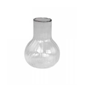 Chic Antique Kleine Vase in Kolbenglasform, H7,5/D6 cm, klar