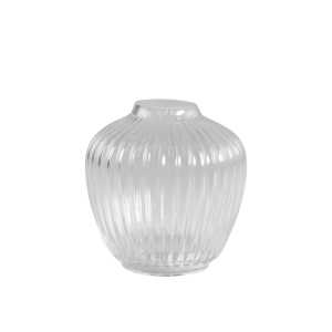 Chic Antique Vase mit Rillen, H12/D12 cm, klar