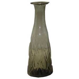 Große handgemachte Vase, 18 x 8cm, grau