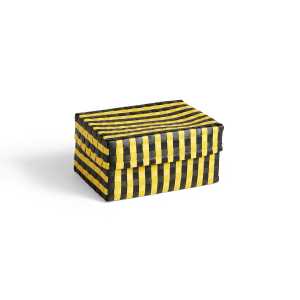 HAY Maxim Stripe Box Verwahrungskorb S 21 x 30cm Gelb-schwarz
