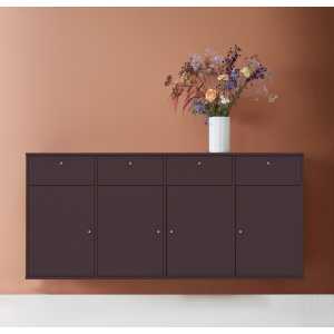 Hammel Furniture Sideboard Mistral, mit vier Türen und vier Schubladen, Wandmontage/ stehend montierbar, Breite: 177 cm, Dänische Handwerkskunst