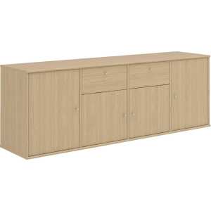 Hammel Furniture Sideboard Mistral, mit vier Türen und zwei Schubladen, Wandmontage/ stehend montierbar, Breite: 177 cm, Dänische Handwerkskunst