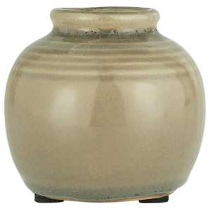 Mini Vase mit Rillen, H7,5/Ø8 cm, sand