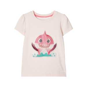 Name It T-Shirt "Name It Mädchen Kurzarm-Shirt "Baby Shark" in rosa" (1-tlg) mit Frontprint