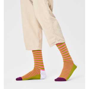 Neon Stripe Thin Crew Sock