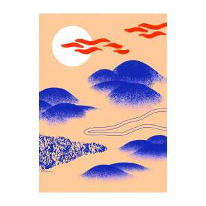 Paper Collective Japanese Hills Poster 30 x 40cm