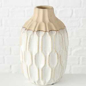 Vase Malia aus Steingut, 25 cm, Ø 15 cm