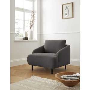 andas Sessel Bendik, Füße aus schwarzem Metall, Design by Morten Georgsen