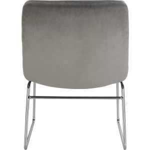 andas Sessel Gil, mit einem schönen chromfarbenen Metallgestell, mit einem pflegeleichten Samtvelours Bezug, in drei unterschiedlichen Farbvarianten, Sitzhöhe 47,5 cm
