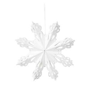 Broste Copenhagen Snowflake Weihnachtsdekoration White Ø15cm