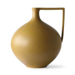 HK Living Ceramic Jar Vase L 26,5cm Mustard