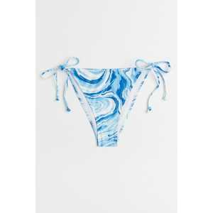 H&M Bikinihose Blau/Marmoriert, Bikini-Unterteil in Größe 48. Farbe: Blue/marble-patterned