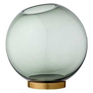 AYTM Globe Vase groß Grün-Messing