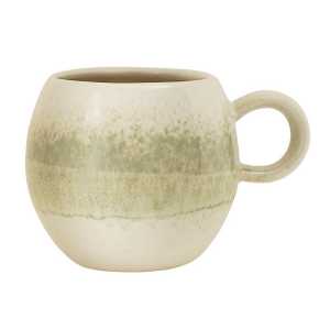 Bloomingville Tasse "Paula Tasse natur/grün 275 ml", Keramik Kaffeetasse Teetasse dänisches Design