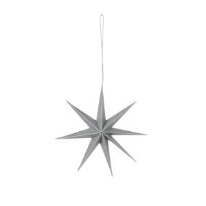 Broste Copenhagen - Christmas Star Deko-Anhänger, Ø 15 cm, silber