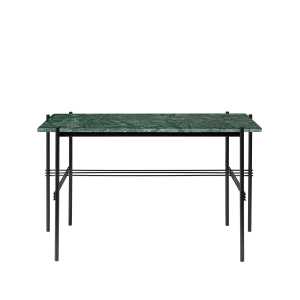 Gubi TS Desk Schreibtisch Marmor Grün, Schwarz lackierter Stahl