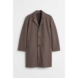 H&M Mantel aus Wollmix Dunkelbeige, Mäntel in Größe XL. Farbe: Dark beige