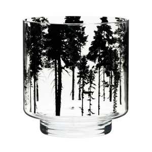 Muurla Nordic The Forest Windlicht/Vase 17cm Klar-schwarz