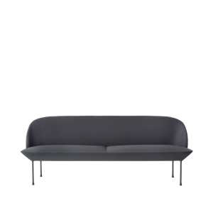 Muuto Oslo Sofa 3-Sitzer Steelcut 180-Dark grey