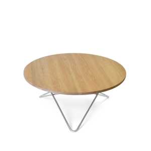 OX Denmarq O Table Beistelltisch Eiche mattlack, Edelstahlgestell